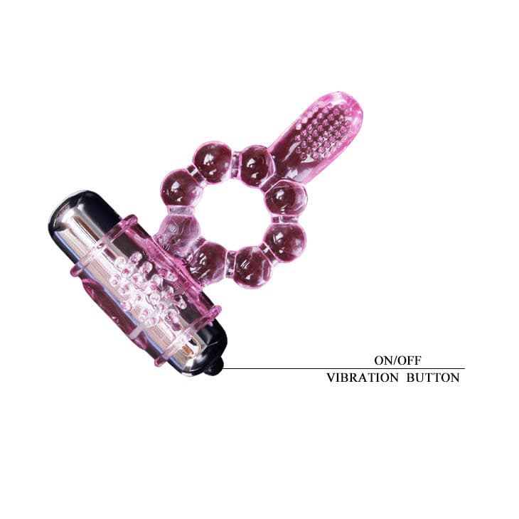 BAILE - SILICONE RING 10 TONGUE RHYTHMS WITH PINK VIBRATION thumb 9