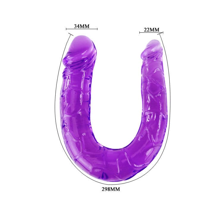 BAILE - DOUBLE DILDO IN LILAC FLEXIBLE JELLY thumb 4
