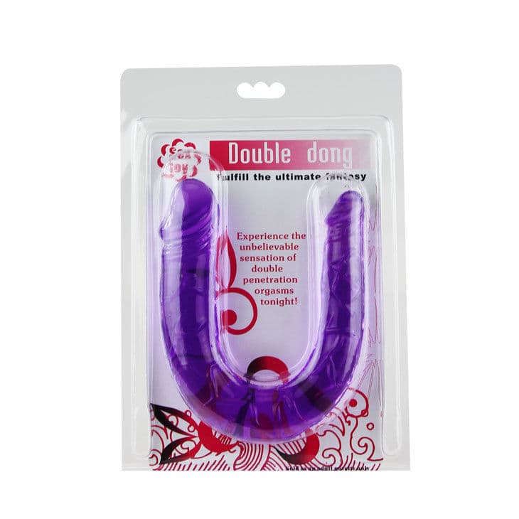 BAILE - DOUBLE DILDO IN LILAC FLEXIBLE JELLY thumb 5