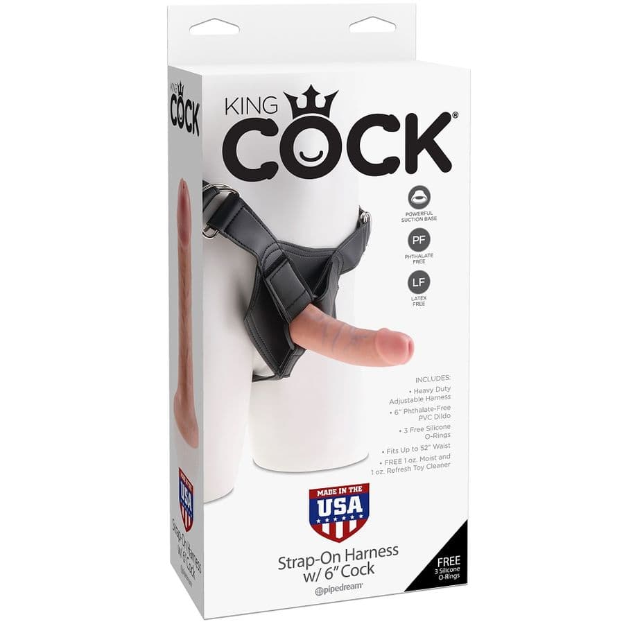 KING COCK - HARNESS WITH REALISTIC PENIS 15.20 CM thumb 2