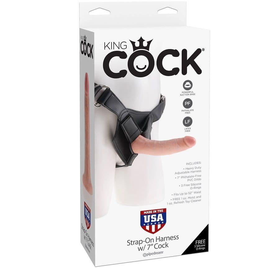 KING COCK - HARNESS WITH REALISTIC PENIS NATURAL 17.8 CM thumb 4