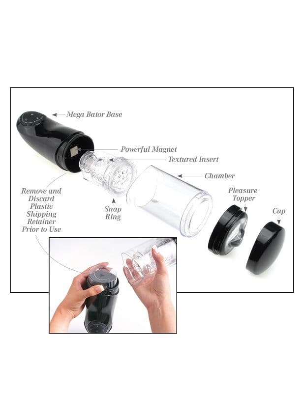 EXTREME TOYZ - PDX MEGA BATOR USB MALE MASTURBATOR VAGINA WHITE thumb 6
