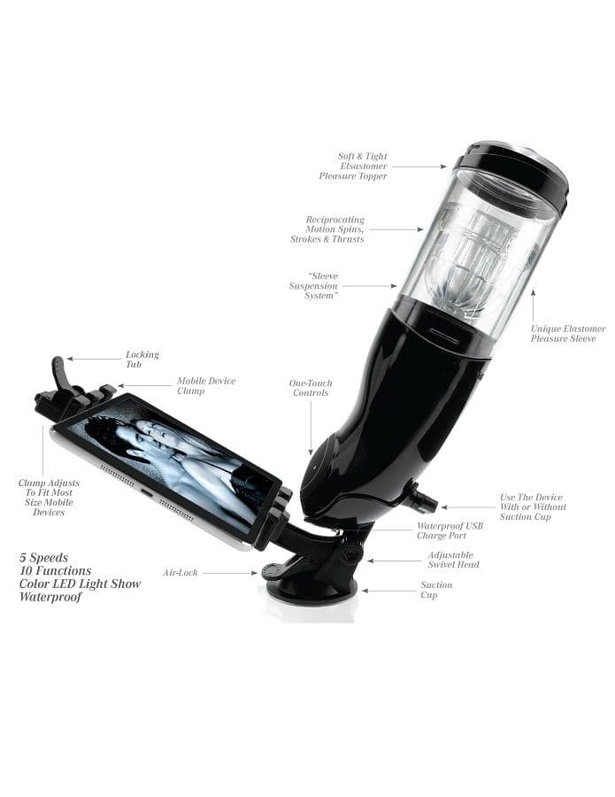 EXTREME TOYZ - PDX MEGA BATOR USB MALE MASTURBATOR MOUTH RED thumb 11