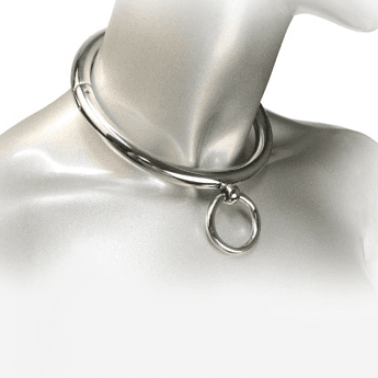 METAL HARD - BDSM NECKLACE WITH RING 18CM thumb 2