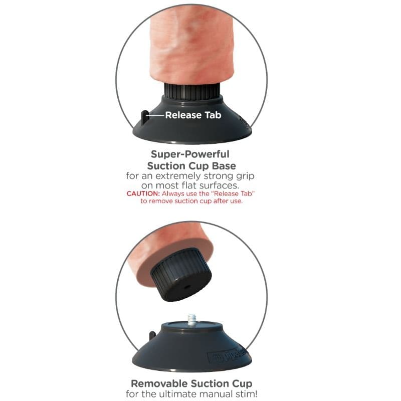 KING COCK - 15.24 CM VIBRATING COCK FLESH thumb 4