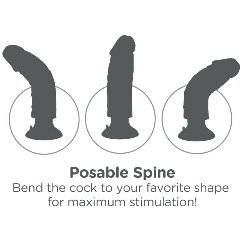 KING COCK - 15.24 CM VIBRATING COCK FLESH thumb 6