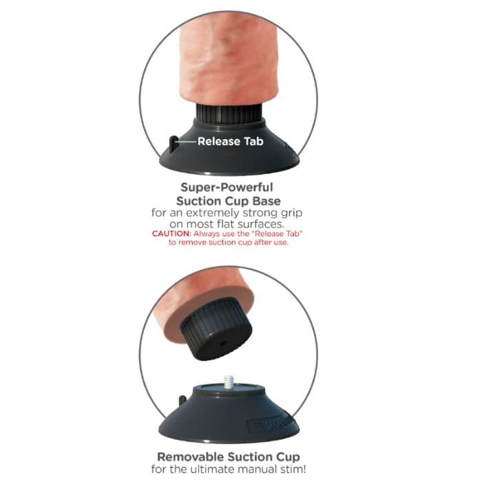 KING COCK - 17.78 CM VIBRATING COCK FLESH thumb 4