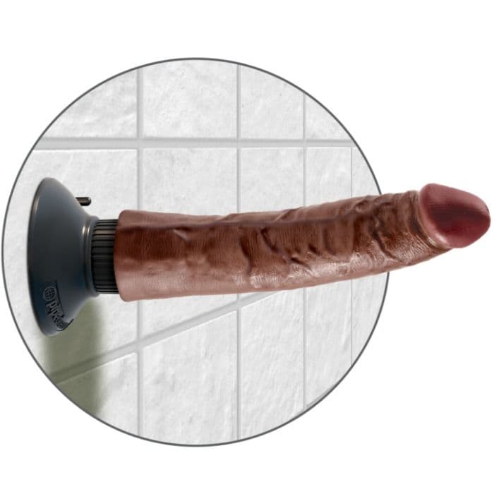 KING COCK - VIBRATING COCK BROWN 17.78 CM thumb 5