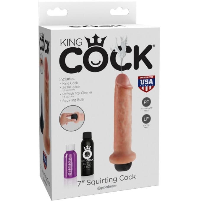 KING COCK - 17.8 CM SQUIRTING DILDO thumb 2