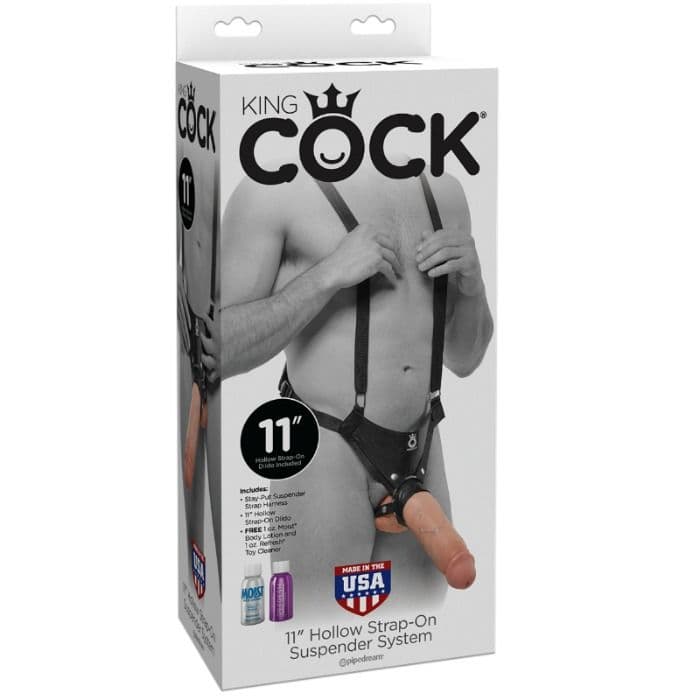 KING COCK - 28 CM HOLLOW STRAP-ON SUSPENDER SYSTEM FLESH thumb 2