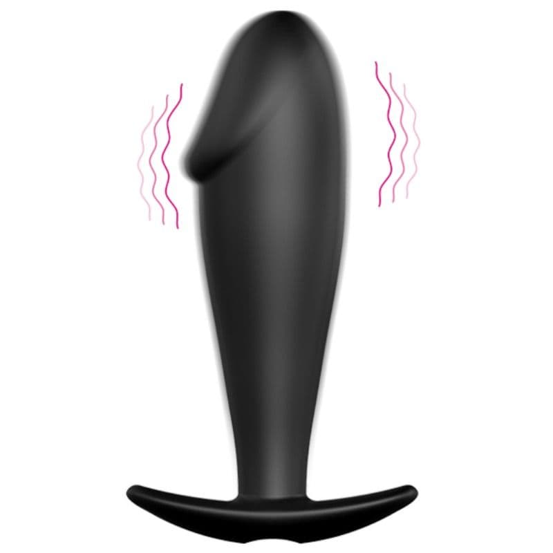PRETTY LOVE - SILICONE ANAL PLUG PENIS FORM AND 12 VIBRATION MODES BLACK thumb 9