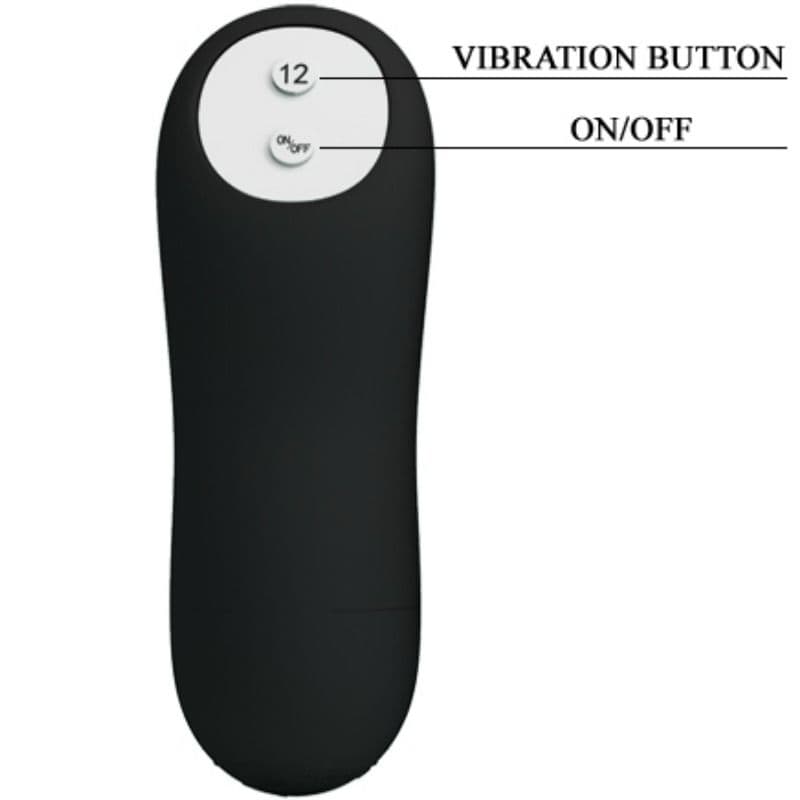 PRETTY LOVE - ANAL PLUG SILICONE EXTRA STIMULATION AND 12 VIBRATION MODES BLACK REMOTE CONTROL thumb 6