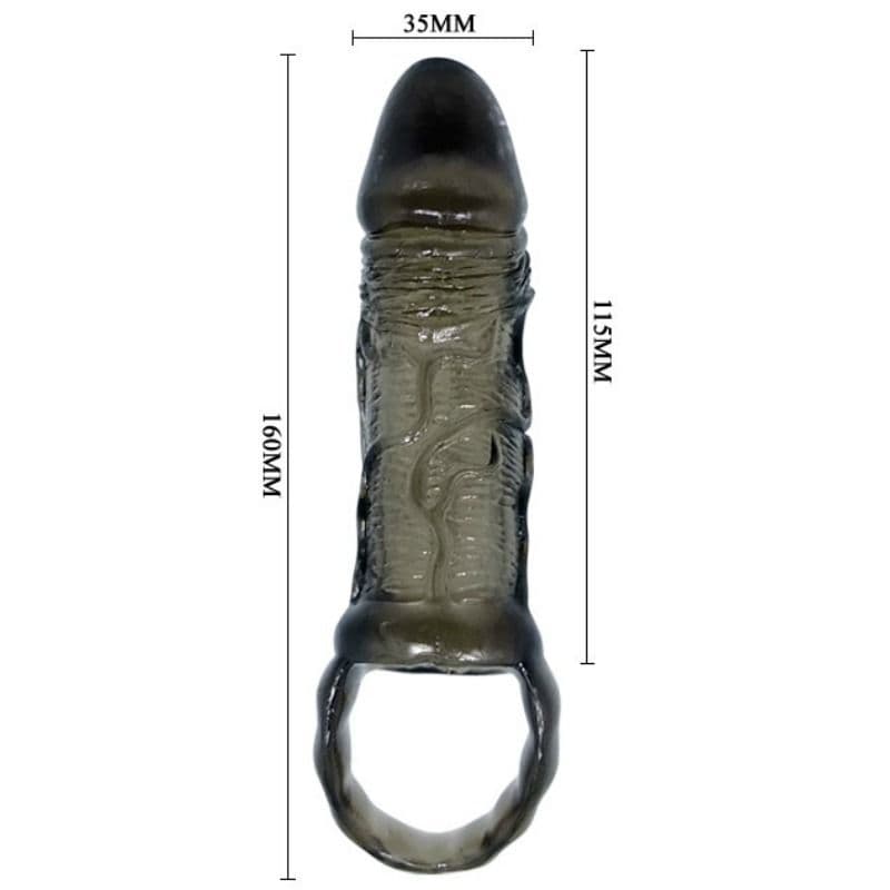 BAILE - PENIS EXTENSION SHEATH WITH STRAP FOR TESTICLES 11.5 CM thumb 6