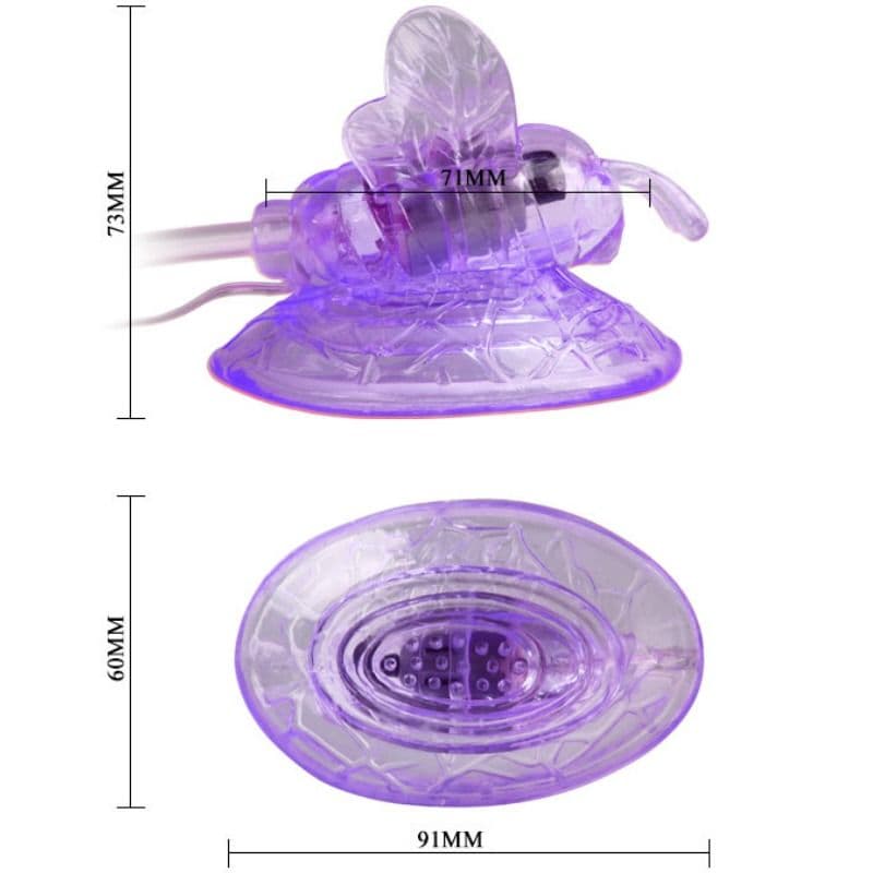BAILE - LILAC CLITORIS STIMULATION VIBRATING BUTTERFLY thumb 6