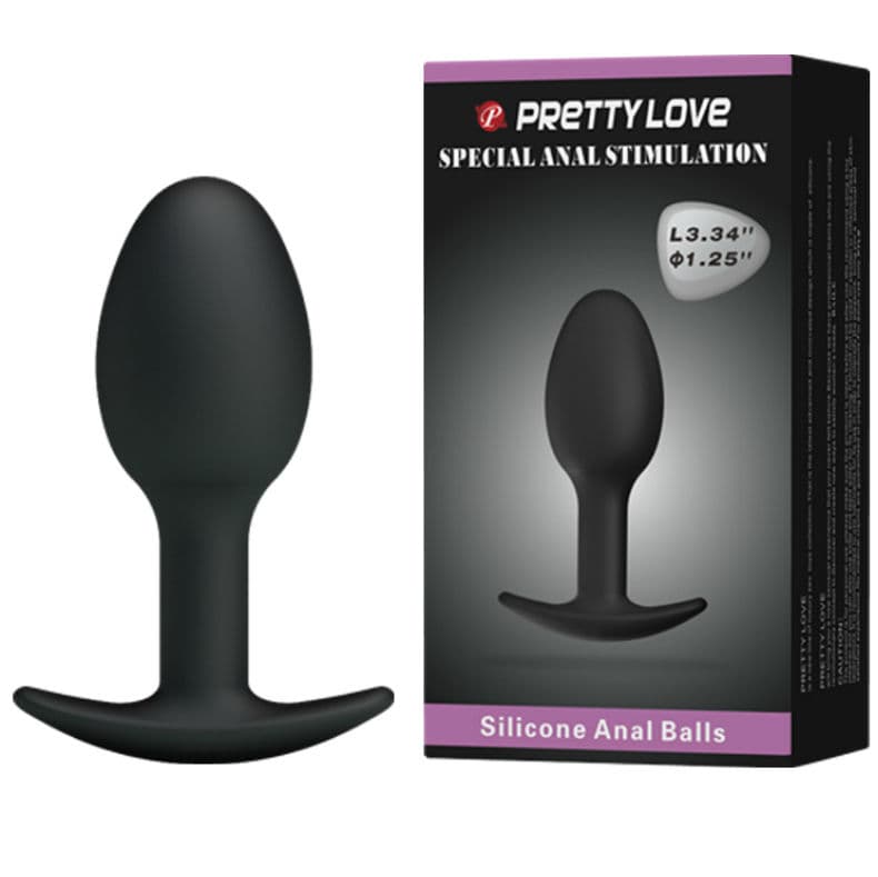 PRETTY LOVE - SILICONE ANAL PLUG 6.5 CM BLACK thumb 2