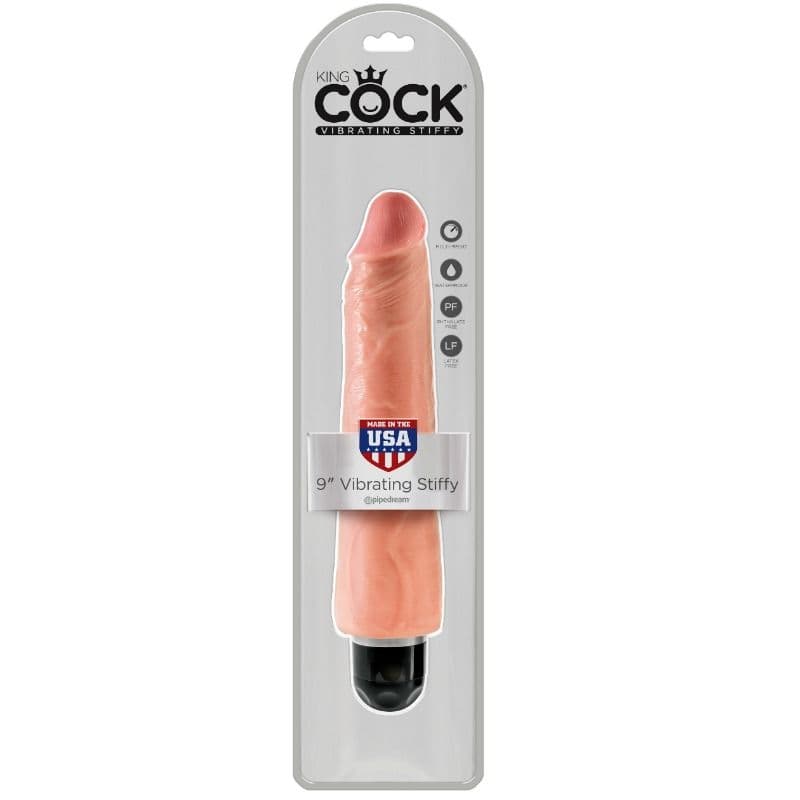KING COCK 23 CM VIBRATING STIFFY - FLESH thumb 3