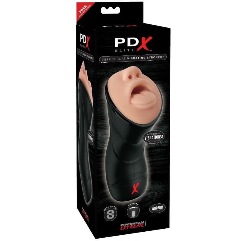 PDX ELITE - DEEP THROAT VIBRATING STROKER thumb 3