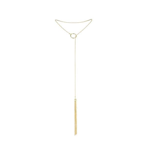 BIJOUX - MAGNIFIQUE METAL NECKLACE WITH GOLDEN FRINGES thumb 2