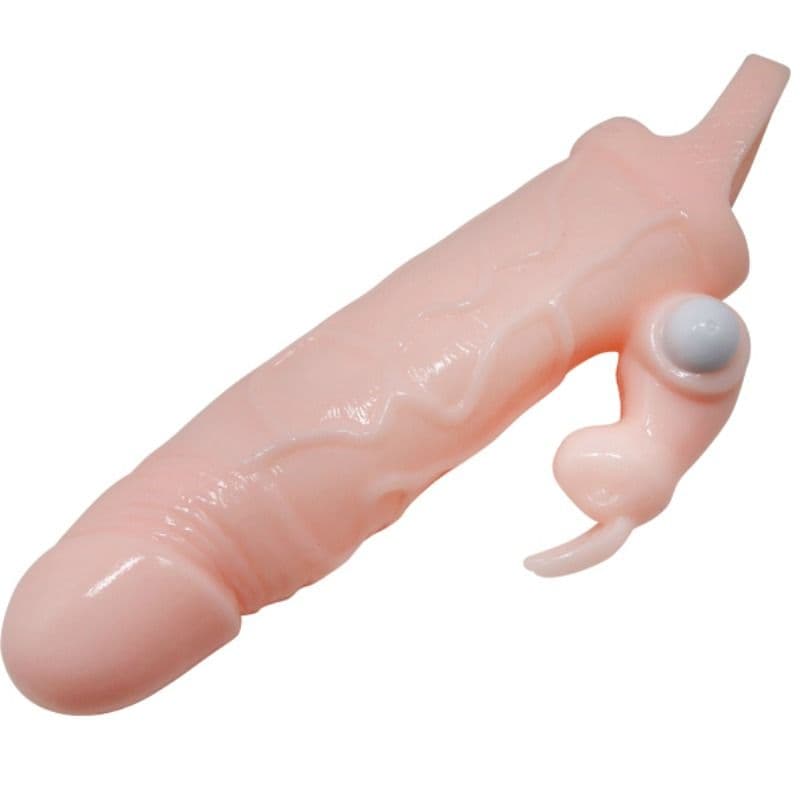 BAILE - BRAVE MAN PENIS COVER WITH RABBIT AND DOUBLE ENGINE FLESH 16.5 CM thumb 2