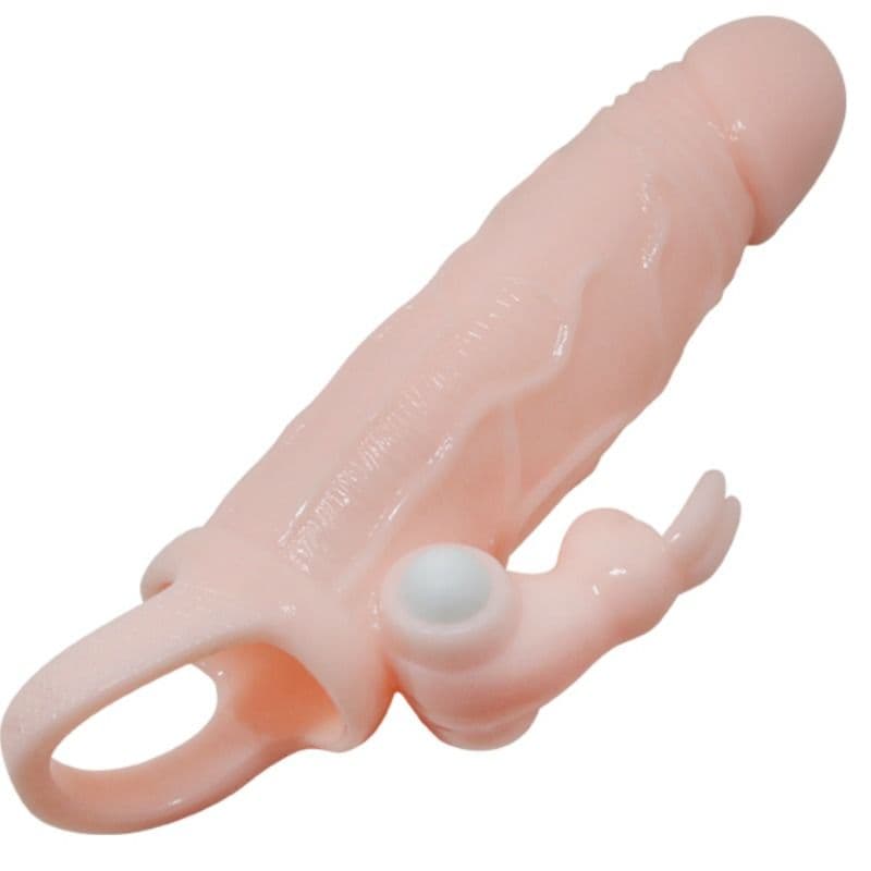 BAILE - BRAVE MAN PENIS COVER WITH RABBIT AND DOUBLE ENGINE FLESH 16.5 CM thumb 3