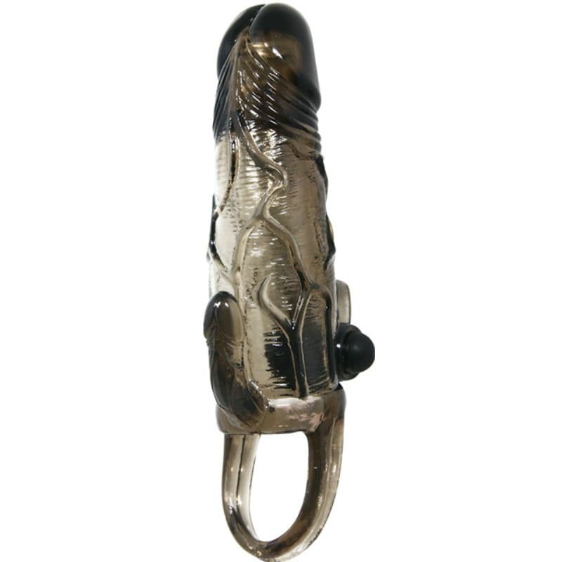 BAILE - BRAVE MAN PENIS COVER WITH CLIT AND ANAL STIMULATION DOUBLE BULLET BLACK 16.5 CM thumb 4