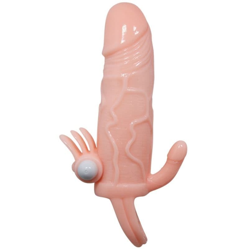 BAILE - BRAVE MAN PENIS COVER WITH CLIT AND ANAL STIMULATION FLESH 16.5 CM thumb 3