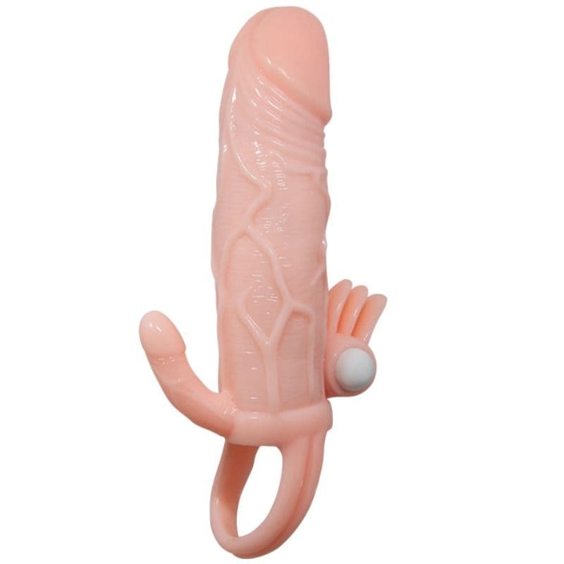 BAILE - BRAVE MAN PENIS COVER WITH CLIT AND ANAL STIMULATION FLESH 16.5 CM thumb 4