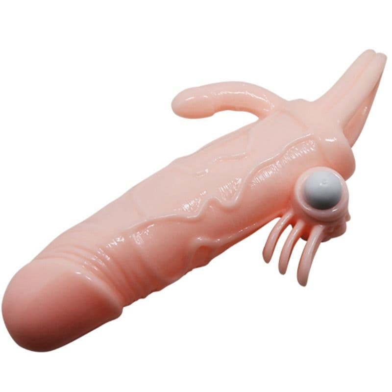 BAILE - BRAVE MAN PENIS COVER WITH CLIT AND ANAL STIMULATION FLESH 16.5 CM thumb 6