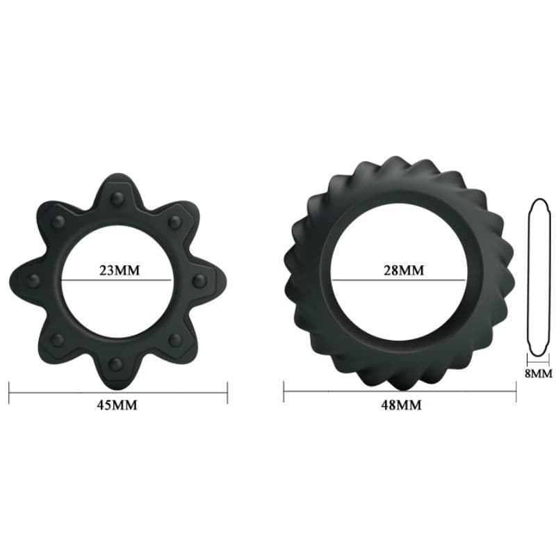 BAILE - KIT 2 RING FLOWERING SILICONE RINGS thumb 5