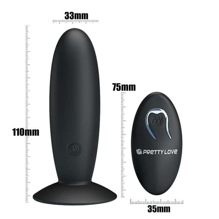 PRETTY LOVE - RECHARGEABLE ANAL PLUG WITH VIBRATION AND CONTROL thumb 3