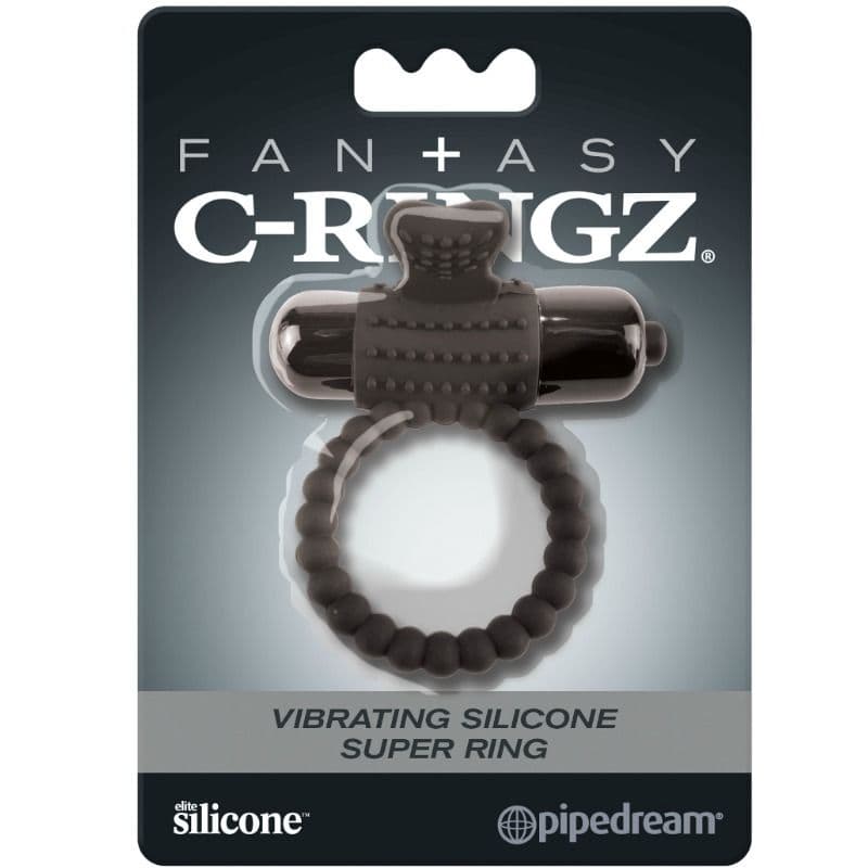 FANTASY C-RINGZ - BLACK SILICONE VIBRATING RING thumb 3