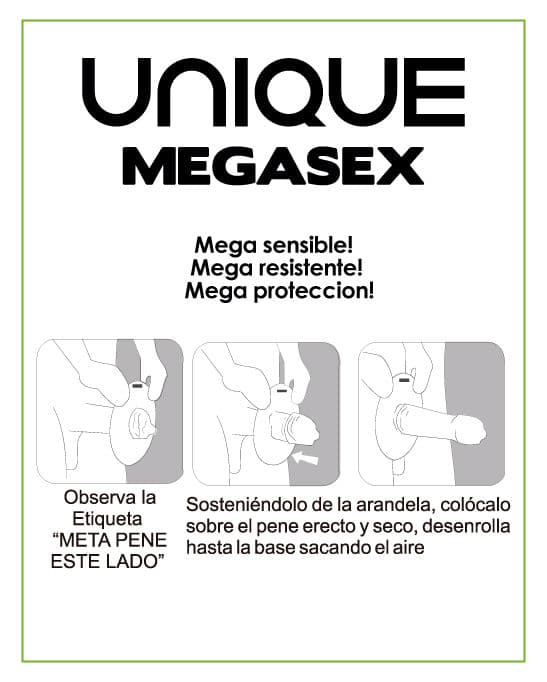 UNIQ - MEGASEX LATEX FREE SENSITIVE CONDOMS 3 UNITS thumb 2