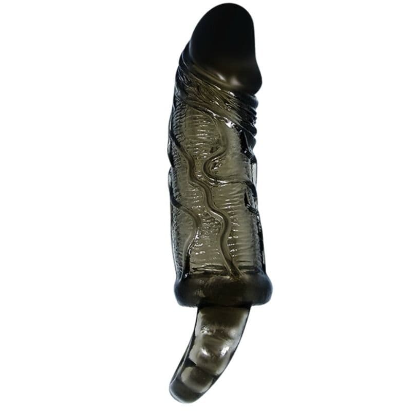 BAILE - PENIS EXTENDER COVER WITH STRAP FOR TESTICLES BLACK 13.5 CM thumb 2