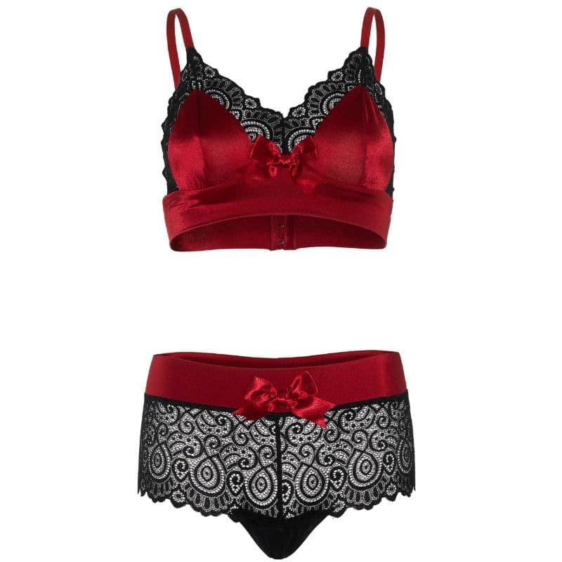 LEG AVENUE - 2 PIECES SET BLACK AND RED S/M thumb 4