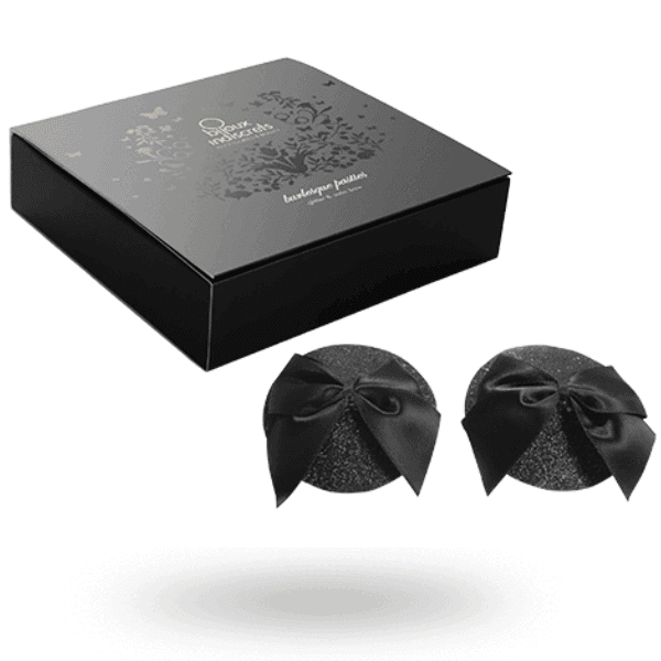 BIJOUX - BURLESQUE SHINY NIPPLE COVERS WITH BOW thumb 6