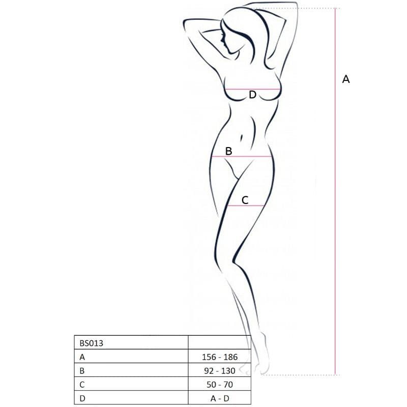 PASSION - WOMAN BS013 RED BODYSTOCKING ONE SIZE thumb 2