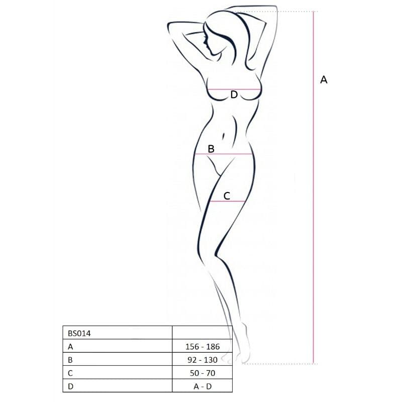 PASSION - WOMAN BS014 RED BODYSTOCKING ONE SIZE thumb 2