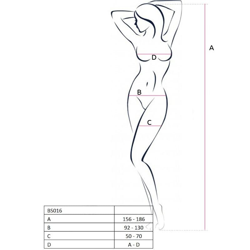 PASSION - WOMAN BS016 WHITE BODYSTOCKING ONE SIZE thumb 2