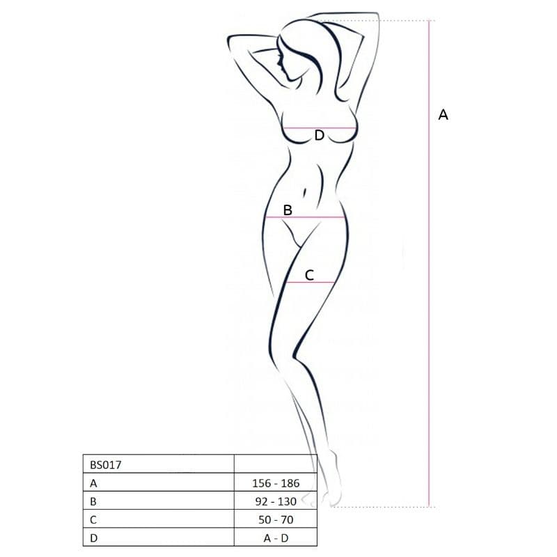 PASSION - WOMAN BS017 WHITE BODYSTOCKING ONE SIZE thumb 2