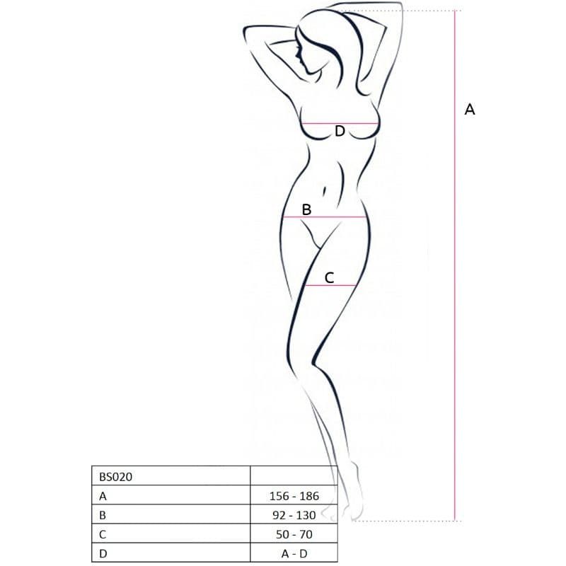 PASSION - WOMAN BS020 BODYSTOCKING BLACK ONE SIZE thumb 2