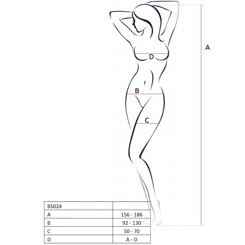 PASSION - WOMAN BS024 BODYSTOCKING BLACK ONE SIZE thumb 3