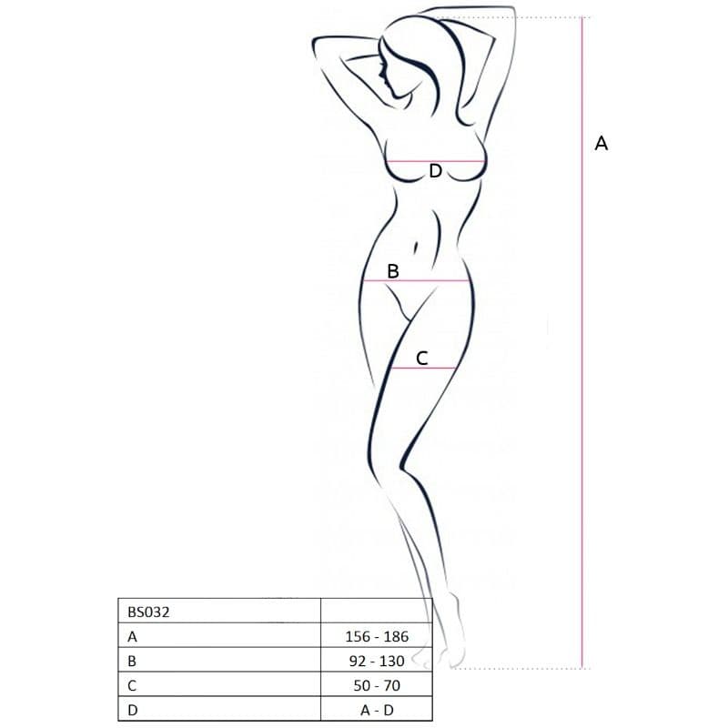 PASSION - WOMAN BS032 RED BODYSTOCKING ONE SIZE thumb 2