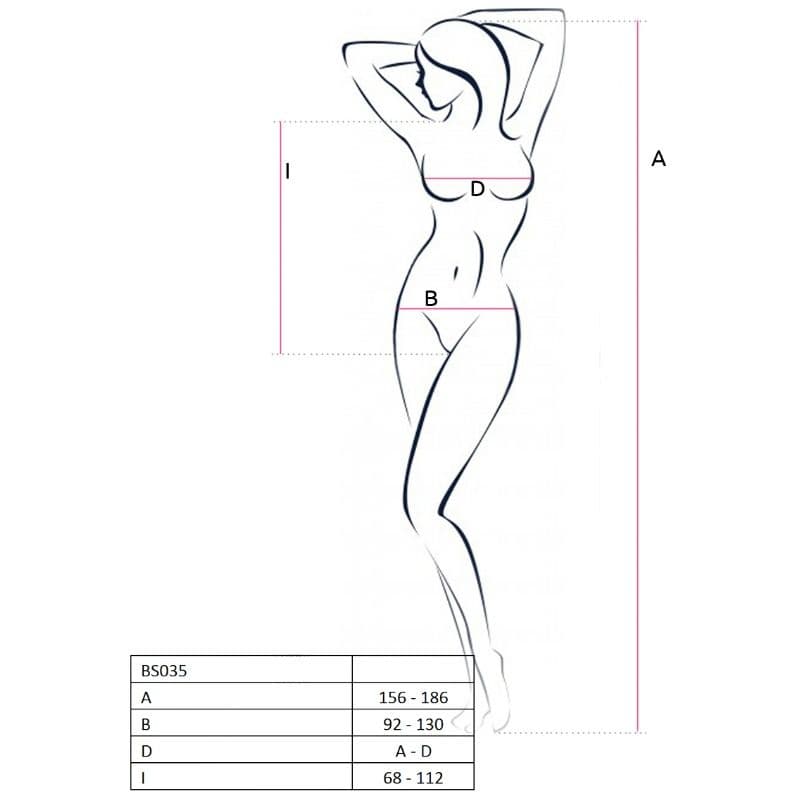 PASSION - WOMAN BS035 RED BODYSTOCKING ONE SIZE thumb 2