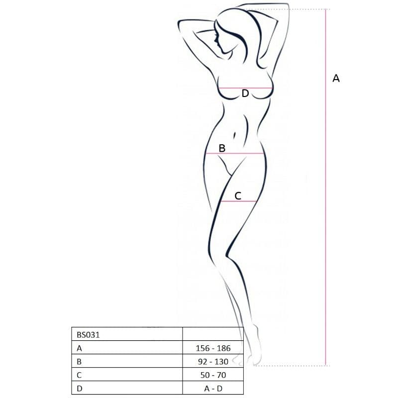 PASSION - WOMAN BS031 RED BODYSTOCKING ONE SIZE thumb 2