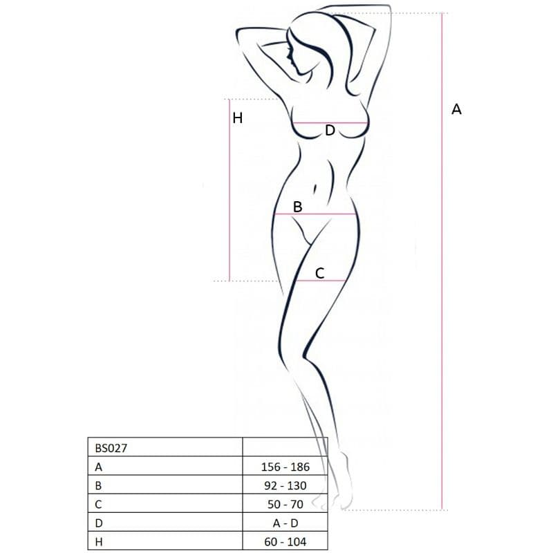 PASSION - WOMAN BS027 BLACK DRESS STYLE BODYSTOCKING ONE SIZE thumb 3