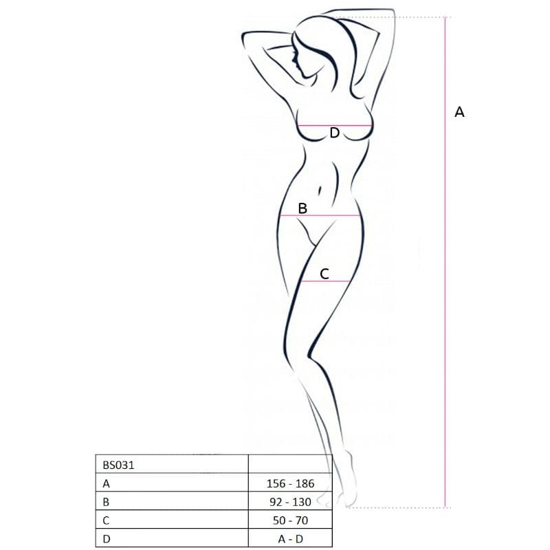 PASSION - WOMAN BS031 BODYSTOCKING BLACK ONE SIZE thumb 3