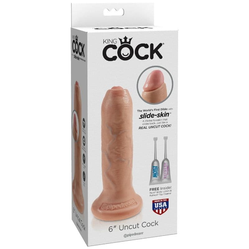 KING COCK - REALISTIC DILDO UNCUT FLESH 15 CM thumb 3