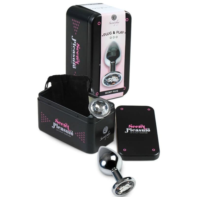 SECRETPLAY - PLUG ANAL TRANSPARENT ALUMINUM 8 CM thumb 2