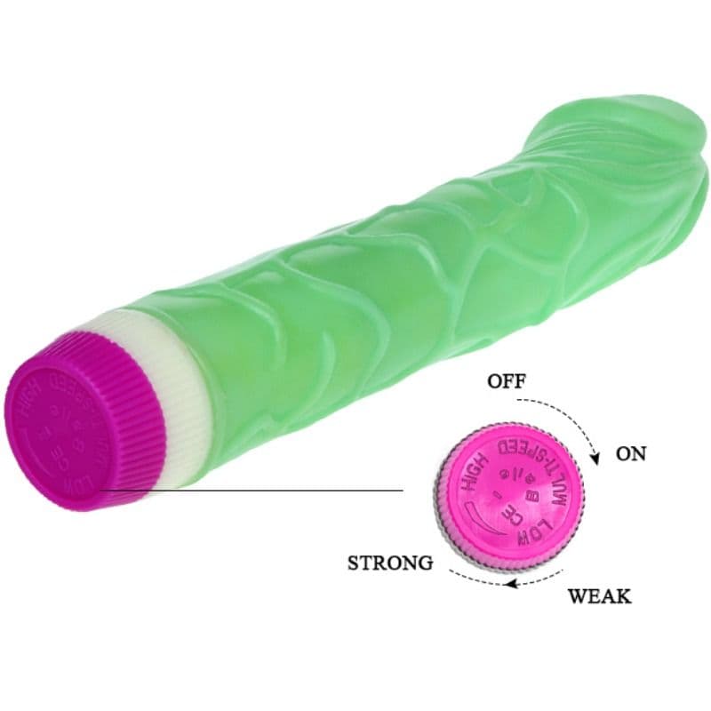 BAILE - WAVES OF PLEASURE VIBRATOR 23 CM GREEN thumb 4