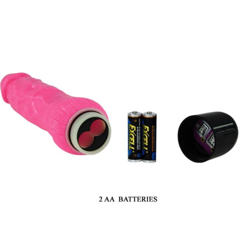 BAILE - COLORFUL SEX REALISTIC VIBRATOR PINK 24 CM thumb 3